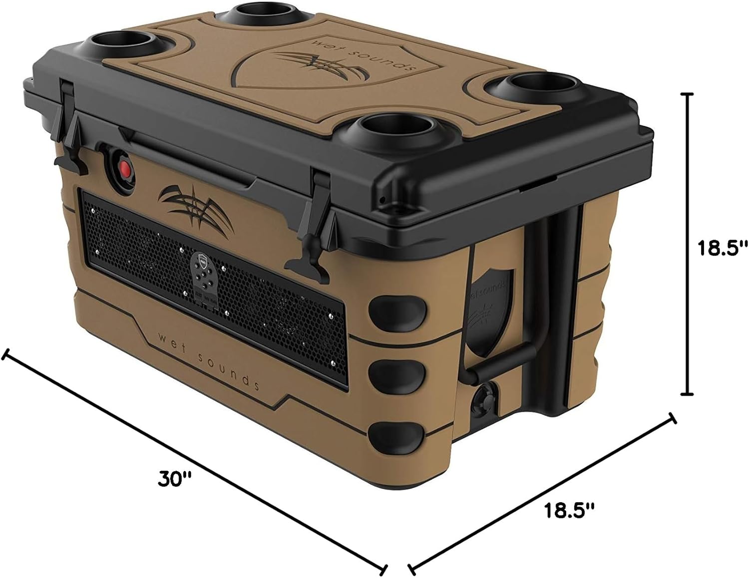Wet Sounds Stealth SHIVR-55-BLK Black High Output Audio Cooler Speaker System + Full Gator Step Kit - Whiskey Over Black - Image 7
