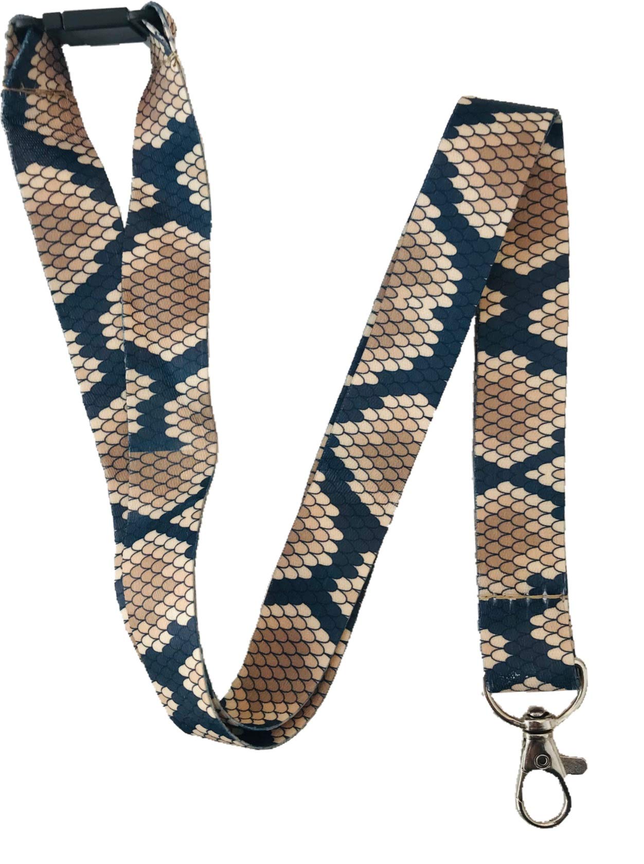 Pac Supplies Global Snake 20Mm Python Skin Print Neck Lanyard With Safety Breakaway