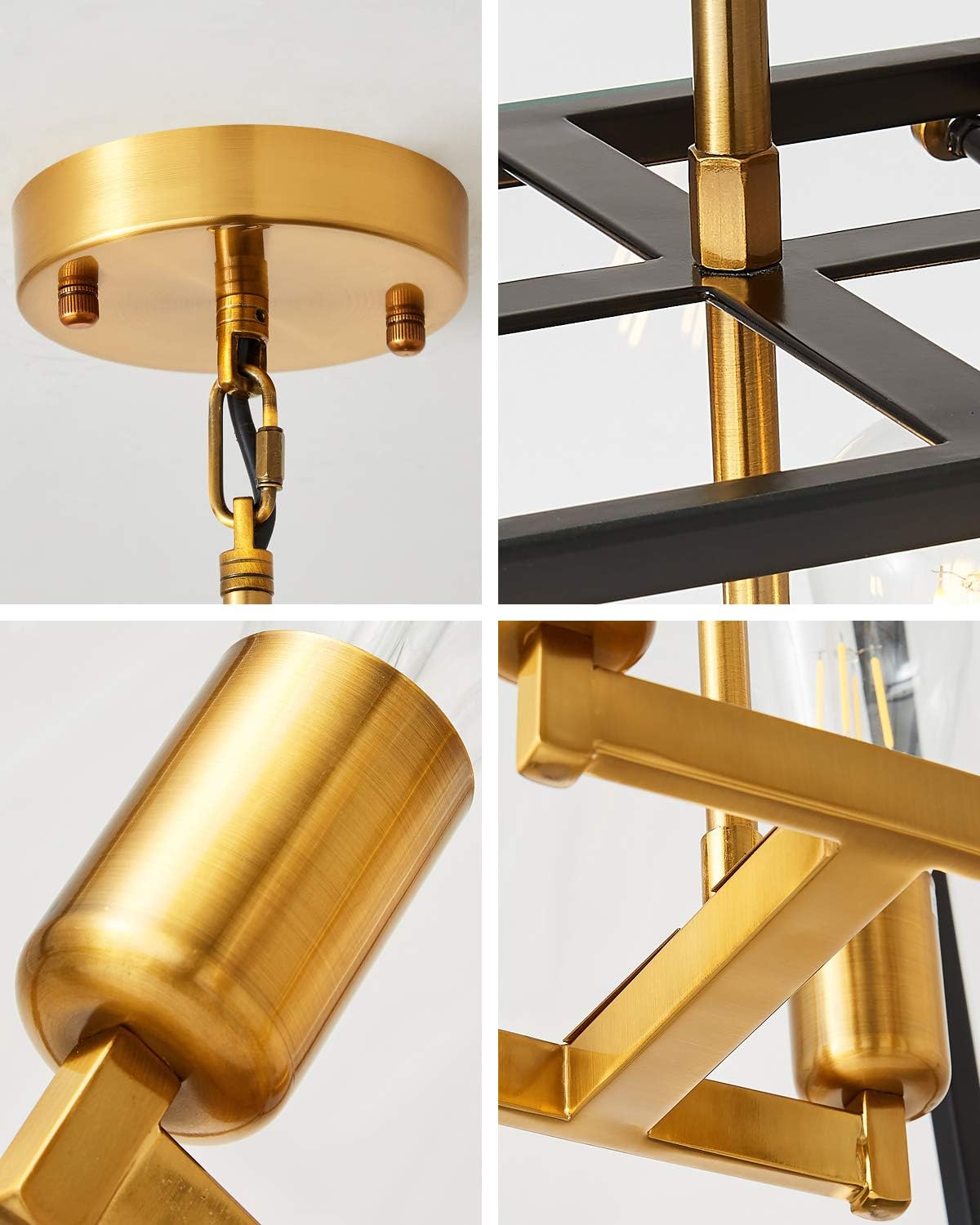 Uр Tо 50% оƒƒ Biewalk Outdoor Pendant Lighting Industrial Black and Gold Chandelier Modern Kitchen Island Light Fixture with Trapezoid Metal Cage and Glass for Dining Room Bedroom Living Room Foyer Hallway Bar Bеѕt Dеаl Chеар 🛒 Biewalk Outdoor Pendant Lighting Industrial Black and Gold Chandelier Modern Kitchen Island Light Fixture with Trapezoid Metal Cage and Glass for Dining Room Bedroom Living Room Foyer Hallway Bar