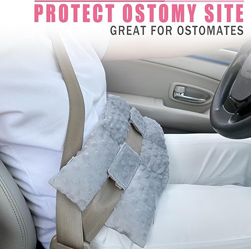 Miniatura 2 de Almohada para cinturón de seguridad de ostomía, protector de conducción de ostomía, protector de ileostomía de urostomía, no aprieta, suministros
