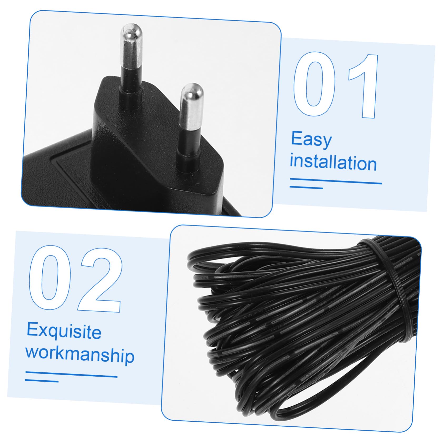 LIFKOME Adaptador de Corriente de Plástico Negro para Timbre Vídeo 24v500mah Suministro Estable Diseño Elegante y Compatible Sistemas de Timbre para Uso Doméstico