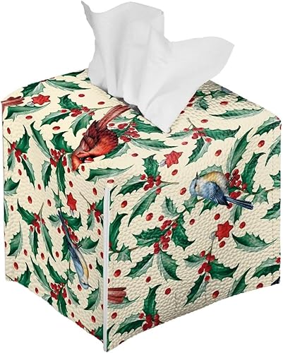 Miniatura 10 de Eheartsgir Caja de pañuelos de muñeco de nieve de Navidad con cinturón inferior, organizador de caja de pañuelos de estilo moderno, impermeable,