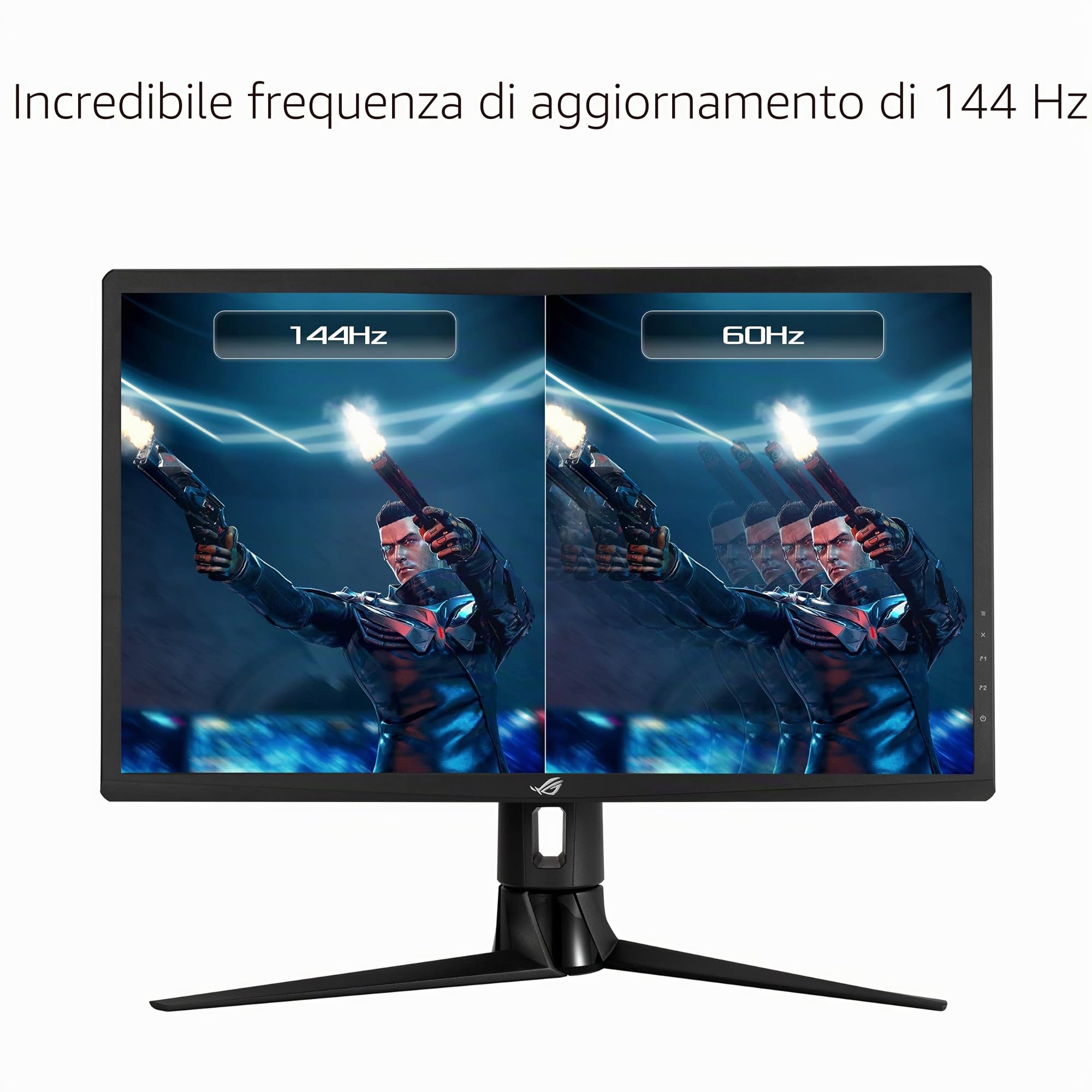 ASUS ROG Strix XG27UQR Monitor Gaming 27”, 4K (3840x2160), 144Hz, IPS, Tempo Di Risposta 1ms, G-SYNC, DisplayHDR 400, Display Stream Compression, DCI-P3 90percento, Posizione Regolabile, Nero