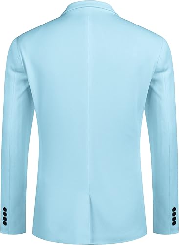 Miniatura 3 de COOFANDY Chaqueta casual para hombre, chaqueta deportiva ajustada para traje de negocios, chaquetas de un botón