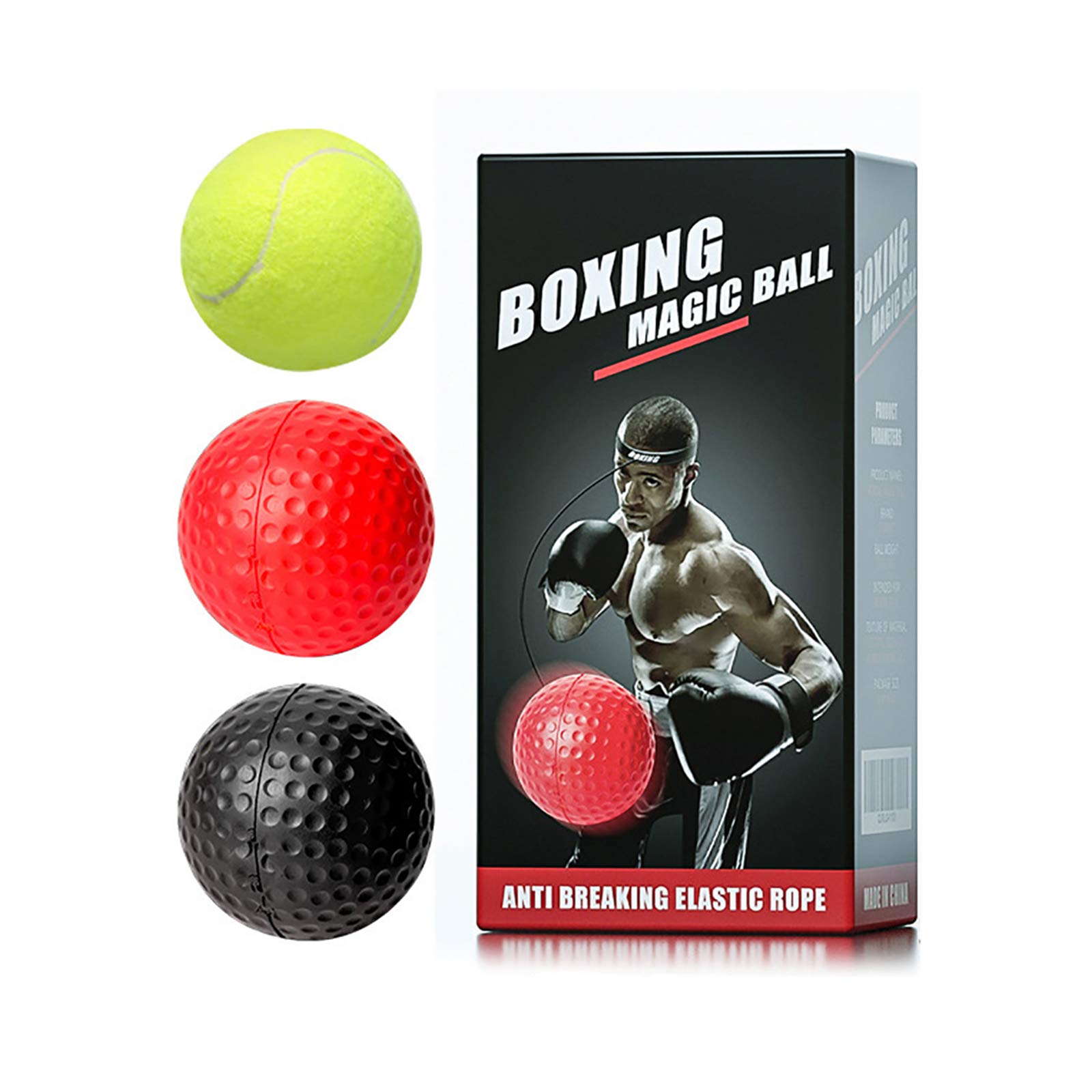 Boxing Reflex Ball - 3 Difficulty Levels Boxing Ball with Headband, Perfect for Reaction, Improving Speed Reactions, Agility, Punching Speed Hand Eye Coordination