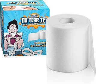Gagster Rollo de papel higiénico sin rasgaduras – No rasgar truco TP broma – Un divertido regalo de mordaza para el día de...