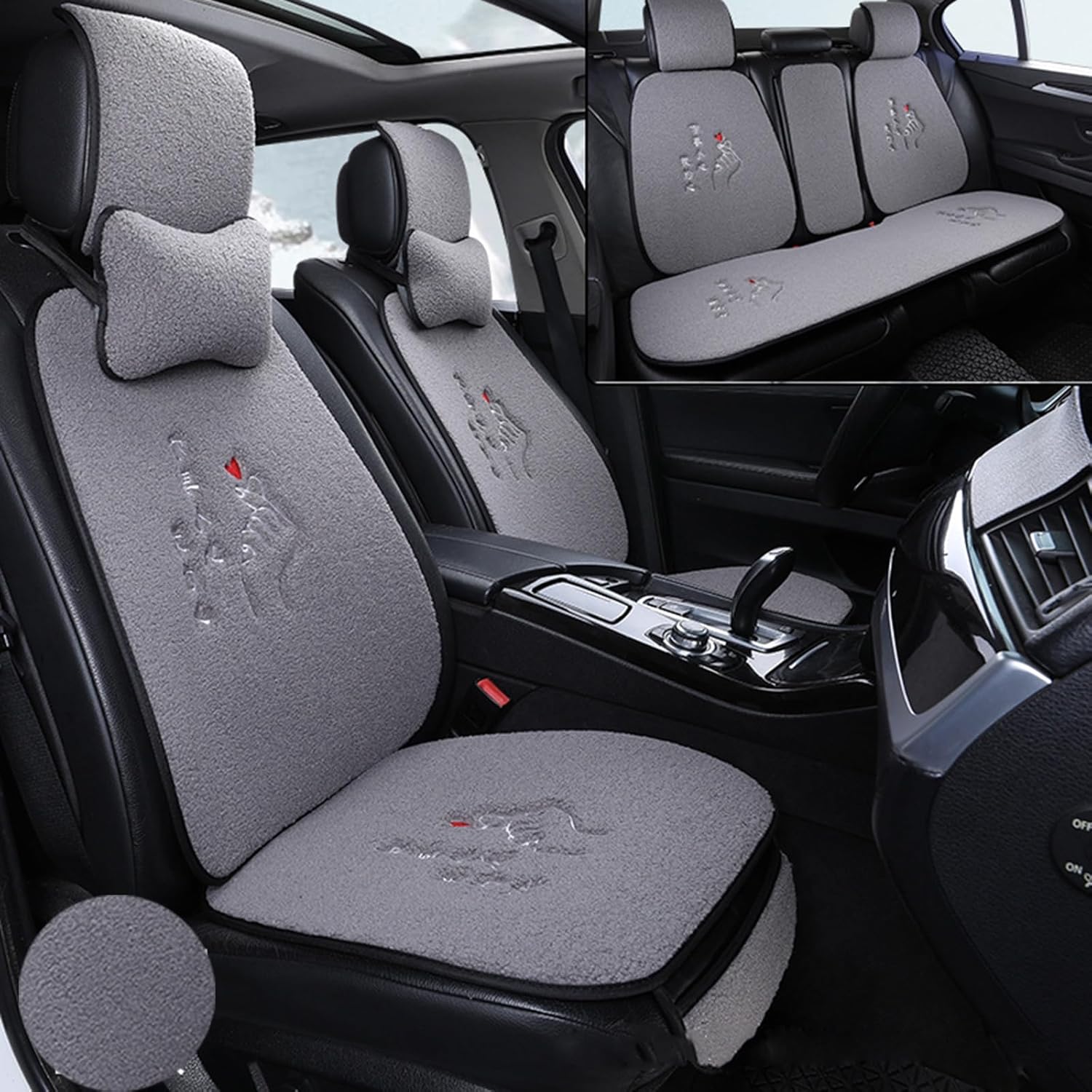 Car Seat Cushion Lambswool Car Cushion Car Seat Protectors Car Seat Cushion Protector Mats Pad Universal Bottom Driver Car Seat Protector Ventilated Breathable Comfortable,Beige