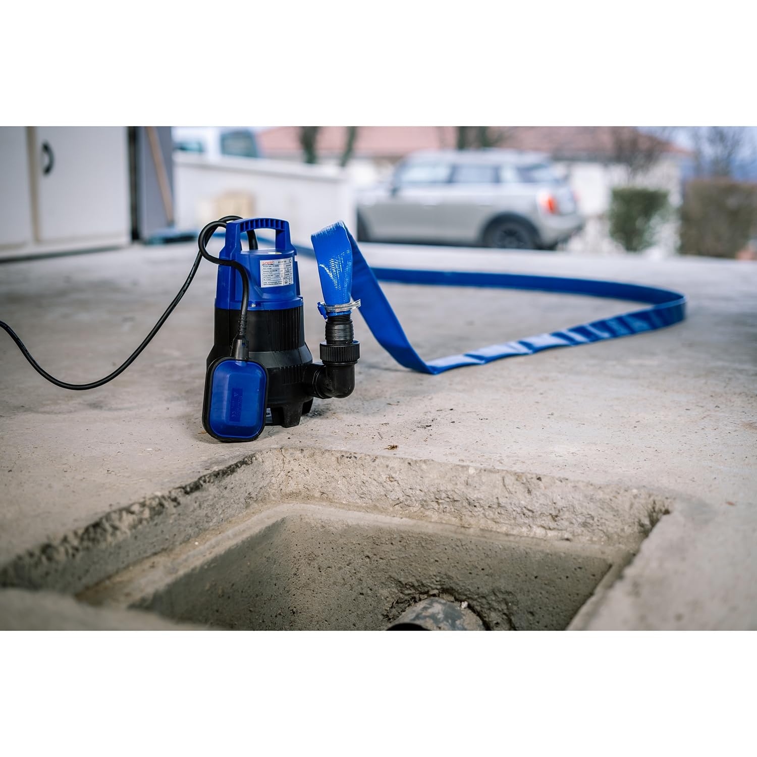 SPID'O - Bomba de Achique 400W - 9 m3/h - Aguas Cargadas - Partículas 30 mm - Altura Máx 5,5 m - Compacta