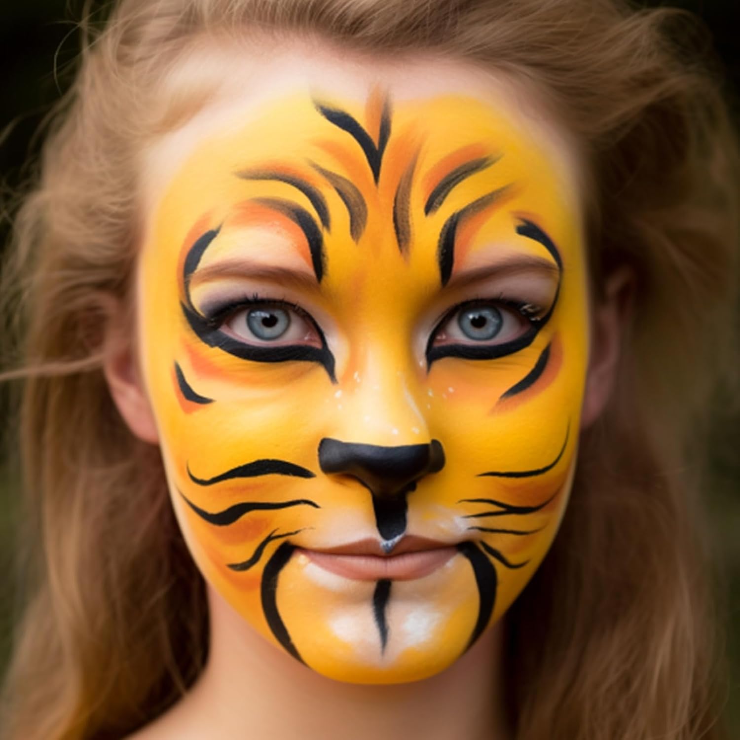 Yellow Face Body Paint(30gm), Water Activated Face Painting Kit for Kids & Adults, Professional Non-Toxic SFX Makeup Facepaint for Halloween Minions Emoji Lion Tiger Special Effects Cosplay & Costume - Image 6