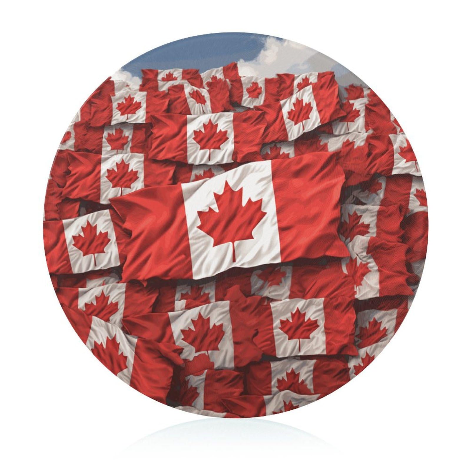 Planche à charcuterie en verre drapeau canadien idée cadeau originale cuisine