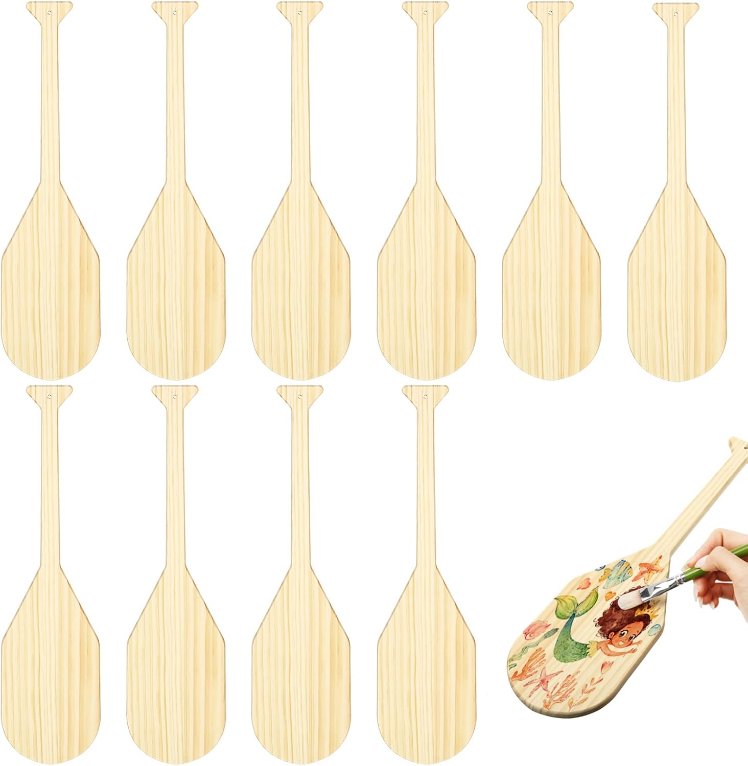 10 Pcs 15 Inch Unfinished Wooden Paddle Sorority Paddles Greek Fraternity Paddle