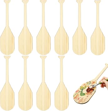 Gerrii 10 Pcs 15 Inch Unfinished Wooden Paddle for Sorority, Oar Style