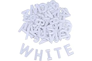 Iron on Letter and Numbers Patches 72 Pieces, Embroidered Letters