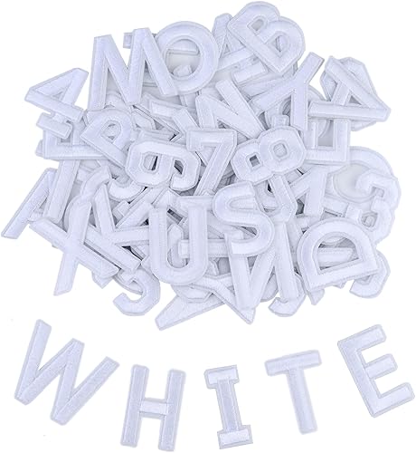 Parches de letras y números para planchar, 72 piezas, parches de letras del alfabeto bordado de la A a la Z, números del 0 al 9 para accesorios de