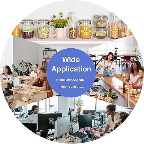 Miniatura 7 de GREENCYCLE Compatible con Brother TZE C51 AZE C51 0.94 pulgadas, 1 pulgada, cinta laminada negra sobre amarillo fluorescente de 0.945 in x 16.4 ft