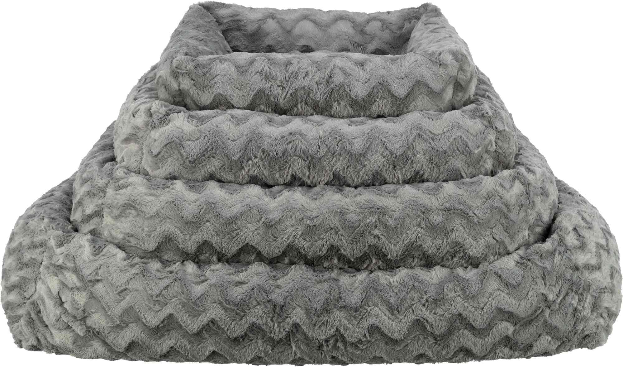Trixie orthopädisches Hundebett Vital Loki 65 × 50 cm in grau - hochwertiges Hundekissen mit Memory Foam - Hundekorb für kleine Hunde - gelenkschonend und entlastend - 37931