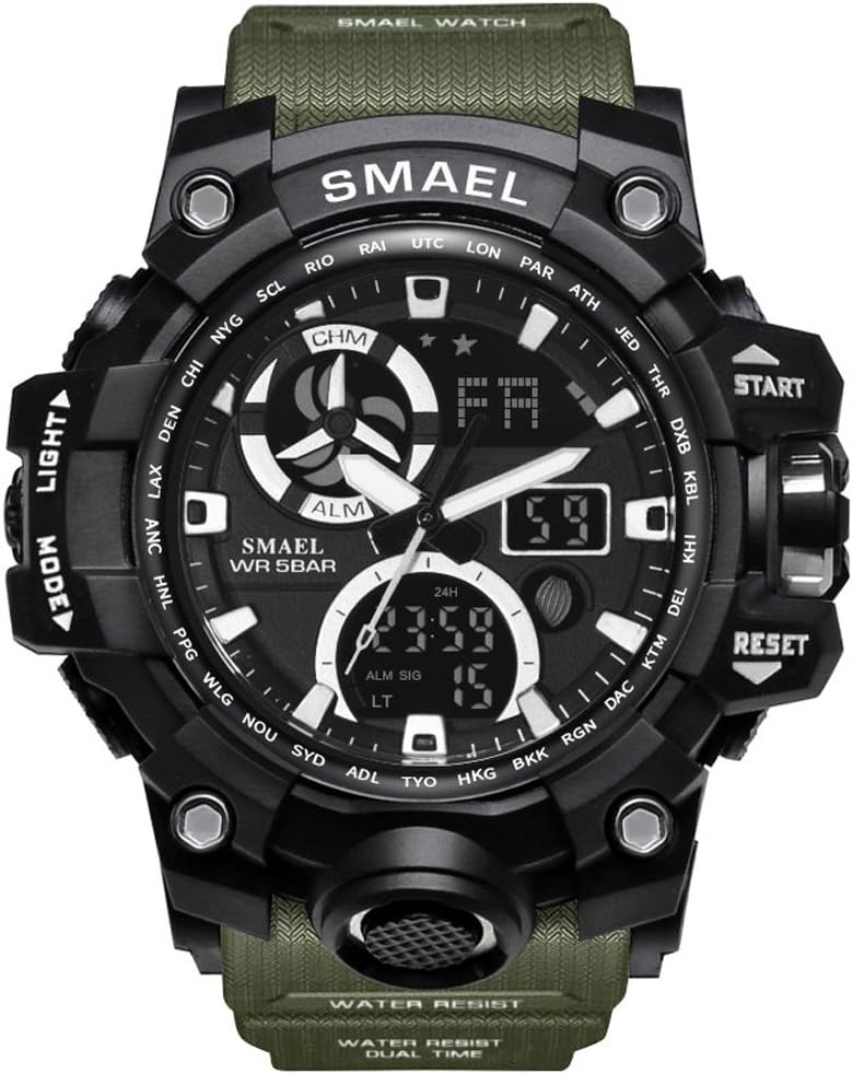 Men's Military Watch LED Display Digital Watch Sports Watches Multifunctional Large Wrist Watches