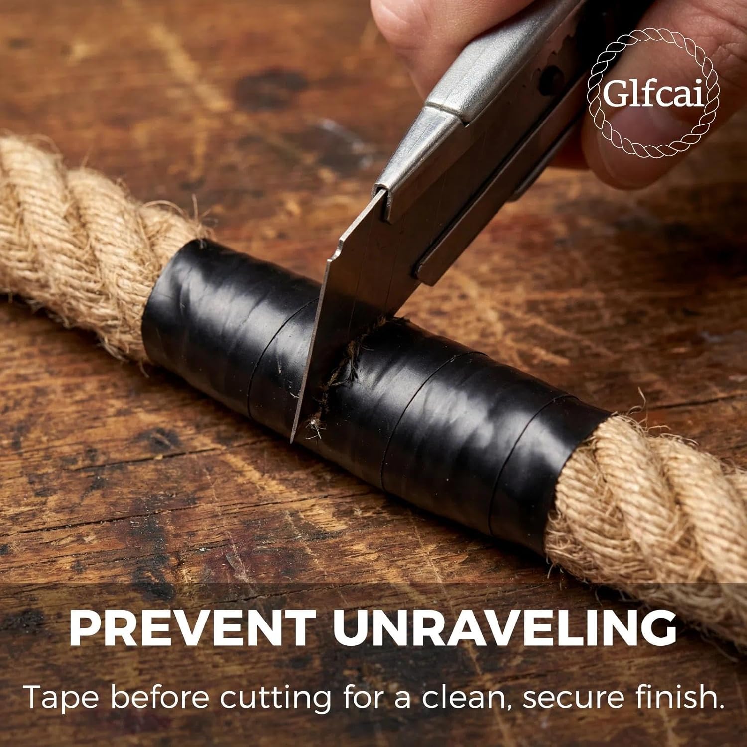 1-1/2 Inch x 100 Ft Hemp Rope, 3800 Lbs Working Strength, 4 Strand Twisted Cord for Battle Rope, Dock Piling, Tug of War & Landscaping