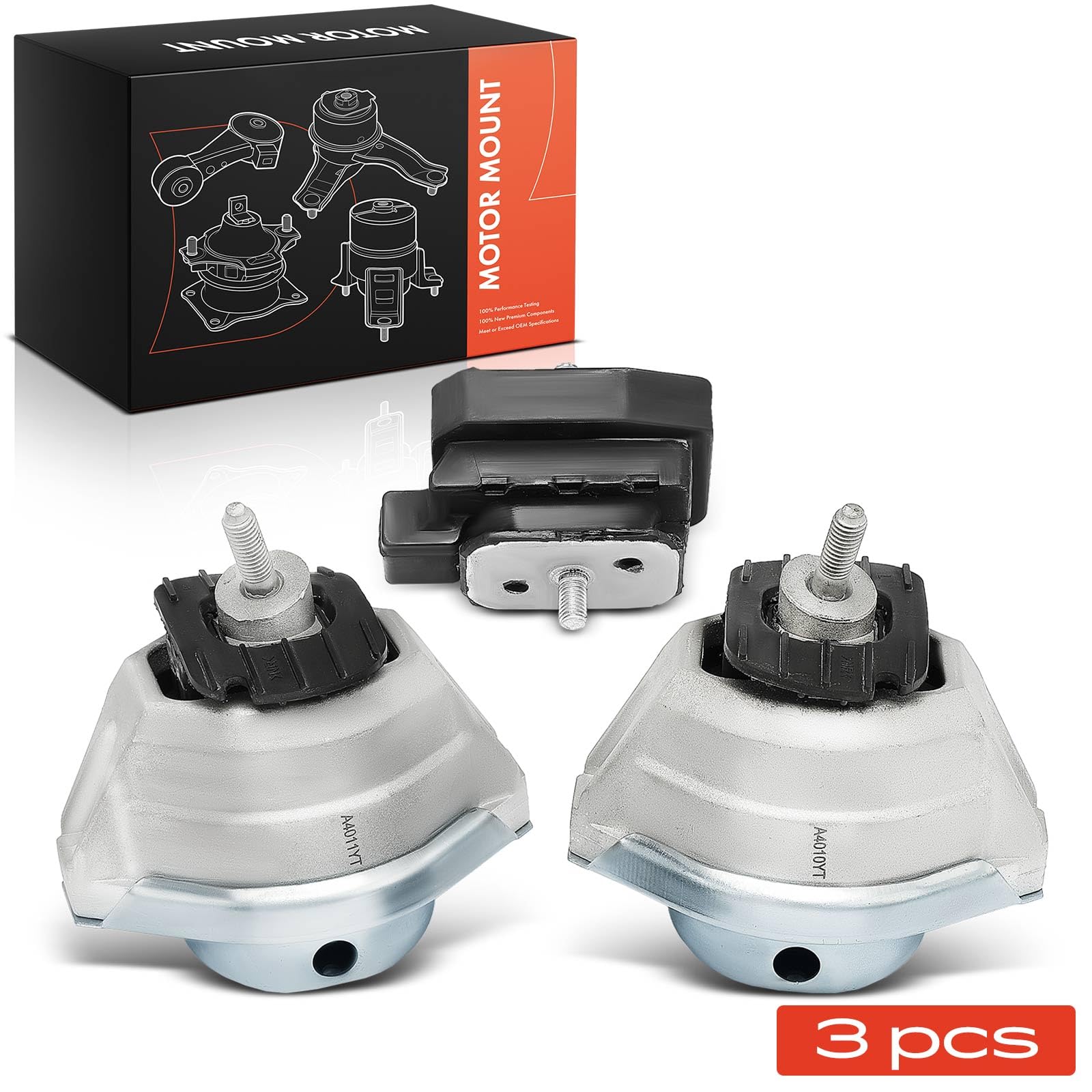 Frankberg 2 supporti motore anteriori + 1 supporto cambio EM-7195 | Compatibile con: Serie 6 Cabrio E64, Serie 6 E63, Serie 5 E60, Serie 5 Touring E61