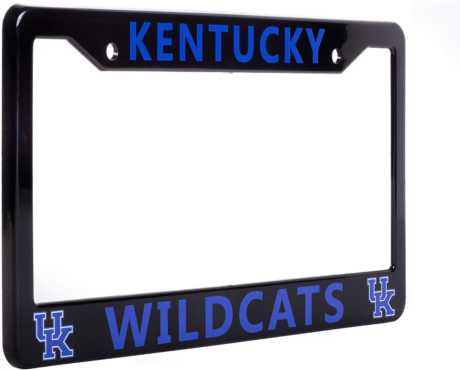 Kentucky Wildcats License Plate Frame Cover – Black – 12.25” x 6.25” - Ideal Gift for Sports Fans & Supporters – Slim Design