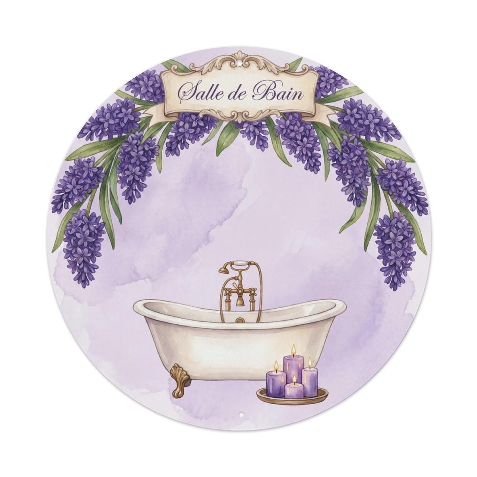 Fqnyr Style Salle Hyacinth Vintage Bathroom Wall Metal Tin Sign