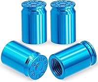 Vista 40 de Tapas de válvula de neumático deportivo, 4 unidades, antirrobo, universales, aluminio, cilindro elíptico con junta tórica, para automóviles