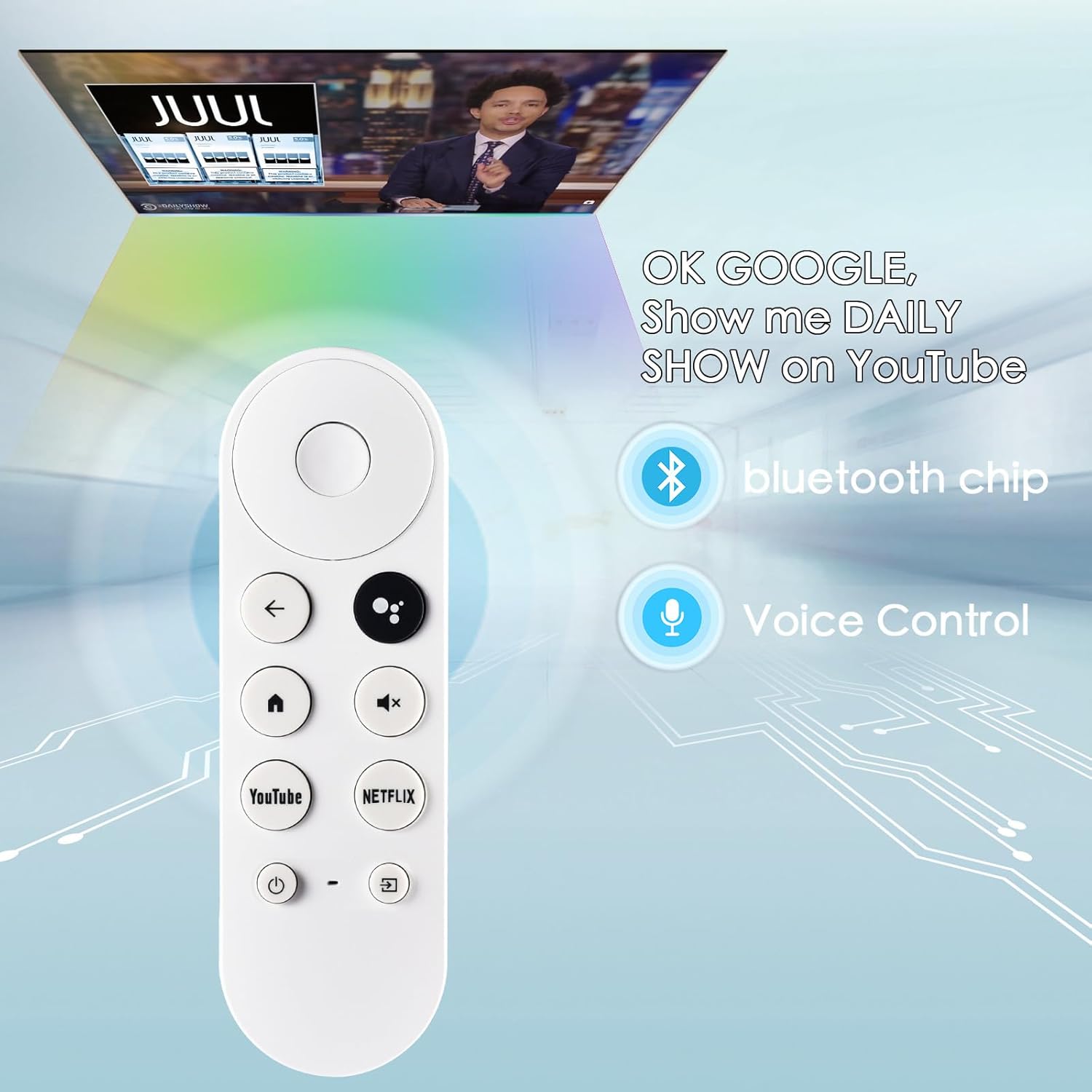 for Google Chromecast Voice Remote,Replacement Control for Google TV Remote/Streamer (Only for Snow Chrome cast Google) For Google G9N9N image 6 of 7 B0FCRGHZCX
