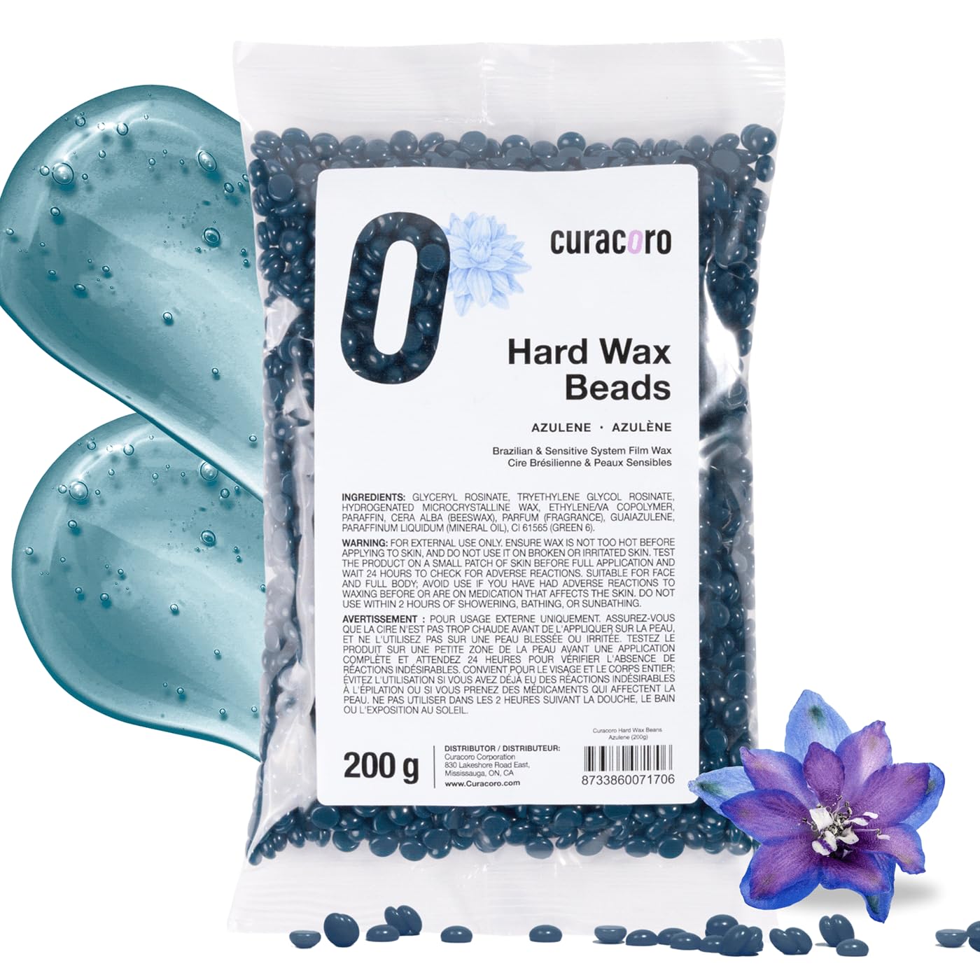 Curacoro Azulene & Menthol Extra Dry Oil for Pre-Post Wax Care | Hydrate, Soothe, Refresh Skin Before-After Waxing, Fast-Absorbing Formula