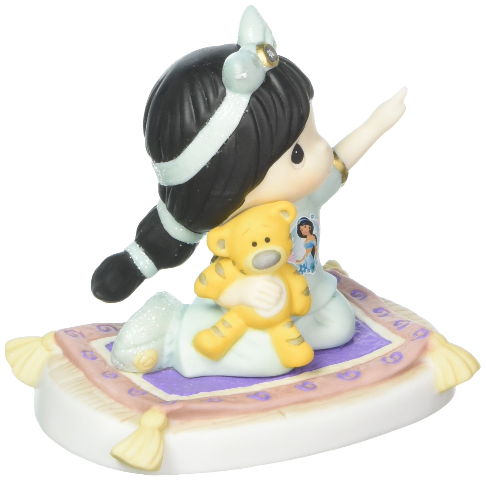 Precious Moments White 162024 Disney Showcase Collection, Together We'll Make A Whole New World, Bisque Porcelain Figurine