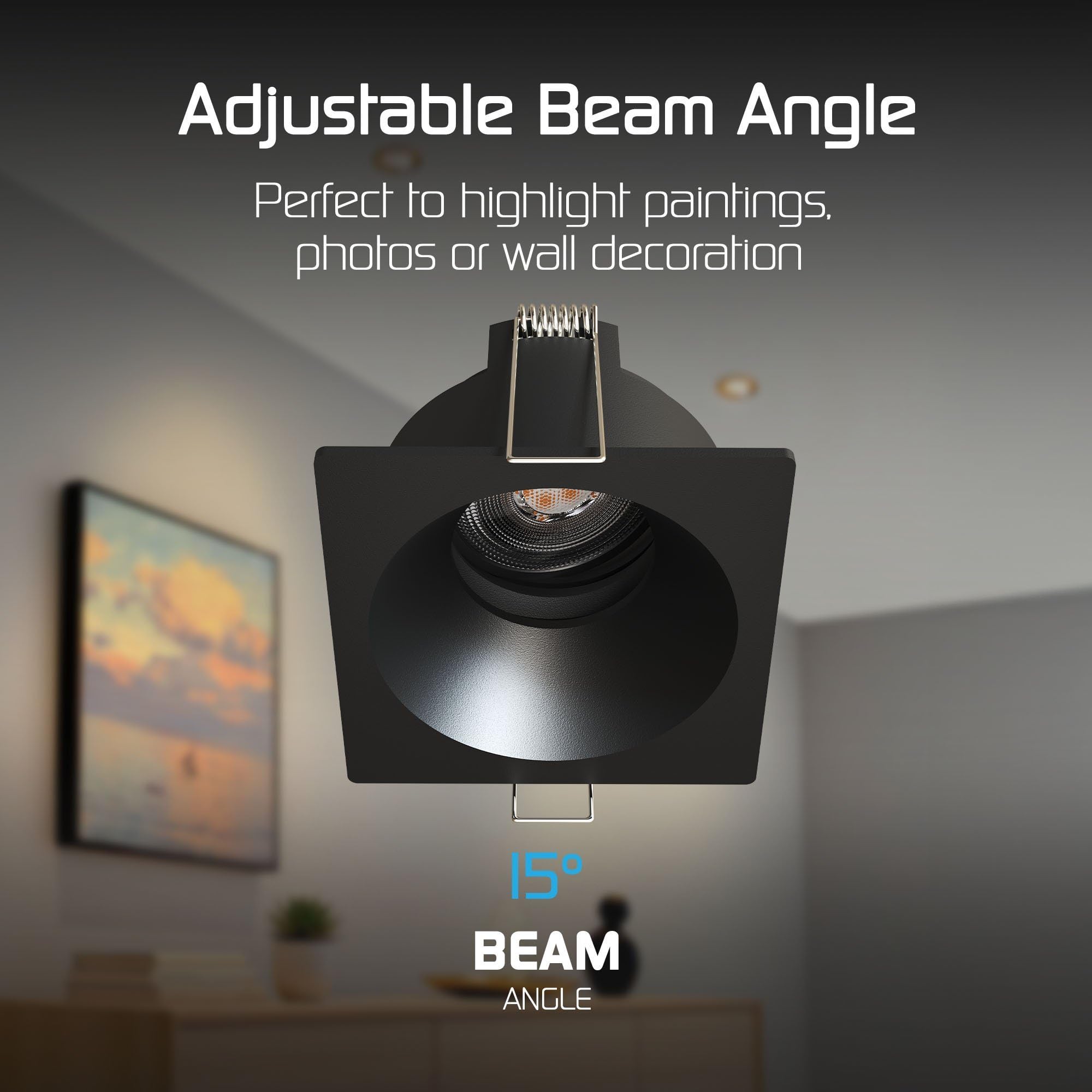 Ledvion 6 pezzi faretto da incasso LED rotondo nero smart 4.9W