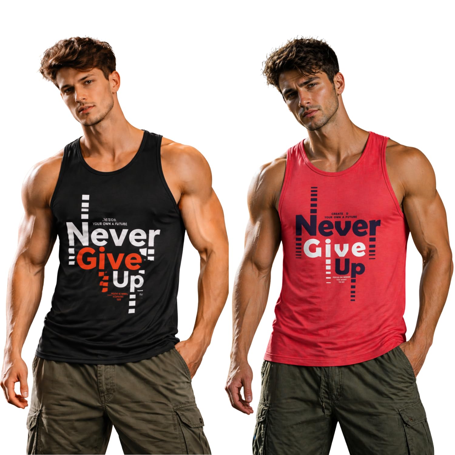 s.l. madhok Men's Round Neck Sleeveless Gym Vest | Regular Fit Soft Casual Printed Sando for Men's (Pack of 2)-picture-30