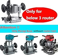 Vista 4 de Dobetter Base de enrutador de inmersión de repuesto para Makita 196094-2, soporte de enrutador de inmersión de aluminio compatible con router