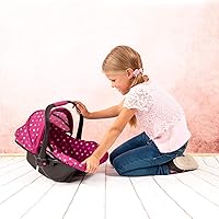 Vista 5 de Bayer Design - Asiento prémium de automóvil con toldo para muñeca de bebé, lunares
