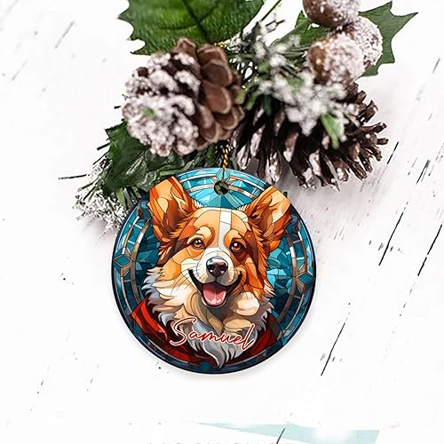 Miniatura 10 de Rottweiler - Adorno de Navidad 2023 con nombre personalizado para amantes de los perros, adorno personalizado de Navidad para amantes de los perros,