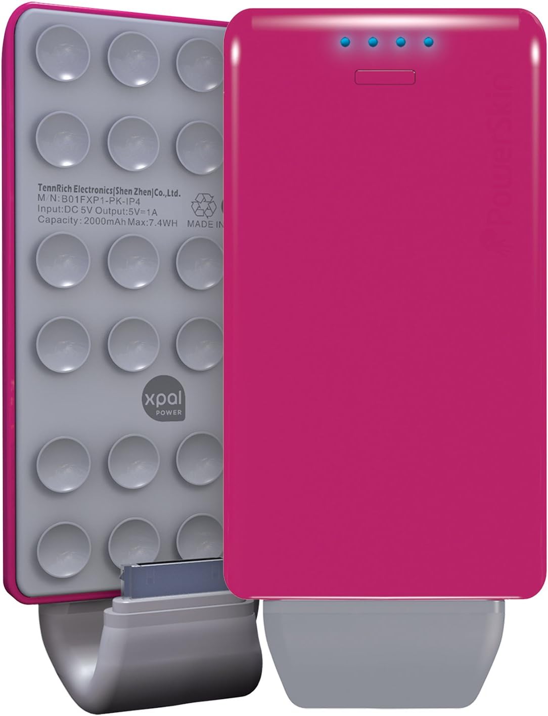 PowerSkin PoP'n Hybrid Battery Charger for iPhone 4/4S, Pink
