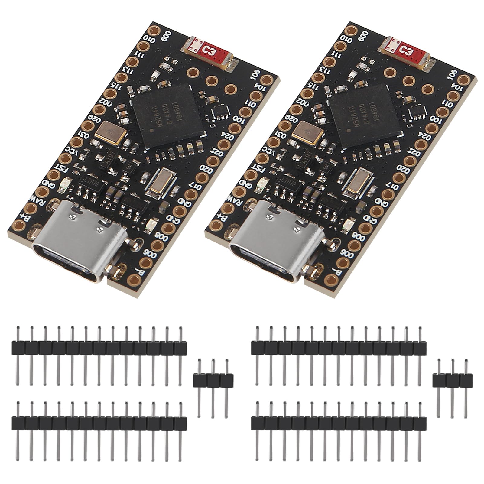 AITRIP 2PCS Pro Micro NRF52840 Development Board Wireless Bluetooth Charging Management Module,Nano V2.0 Bluetooth Charging Management Pro Micro NRF52840