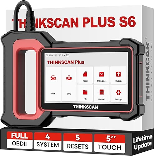 THINKCAR Escáner OBD2, ThinkScan Plus S6 ABS, SRS, ECM, herramienta de escaneo de diagnóstico del sistema TCM con 5 servicios, lector de código de