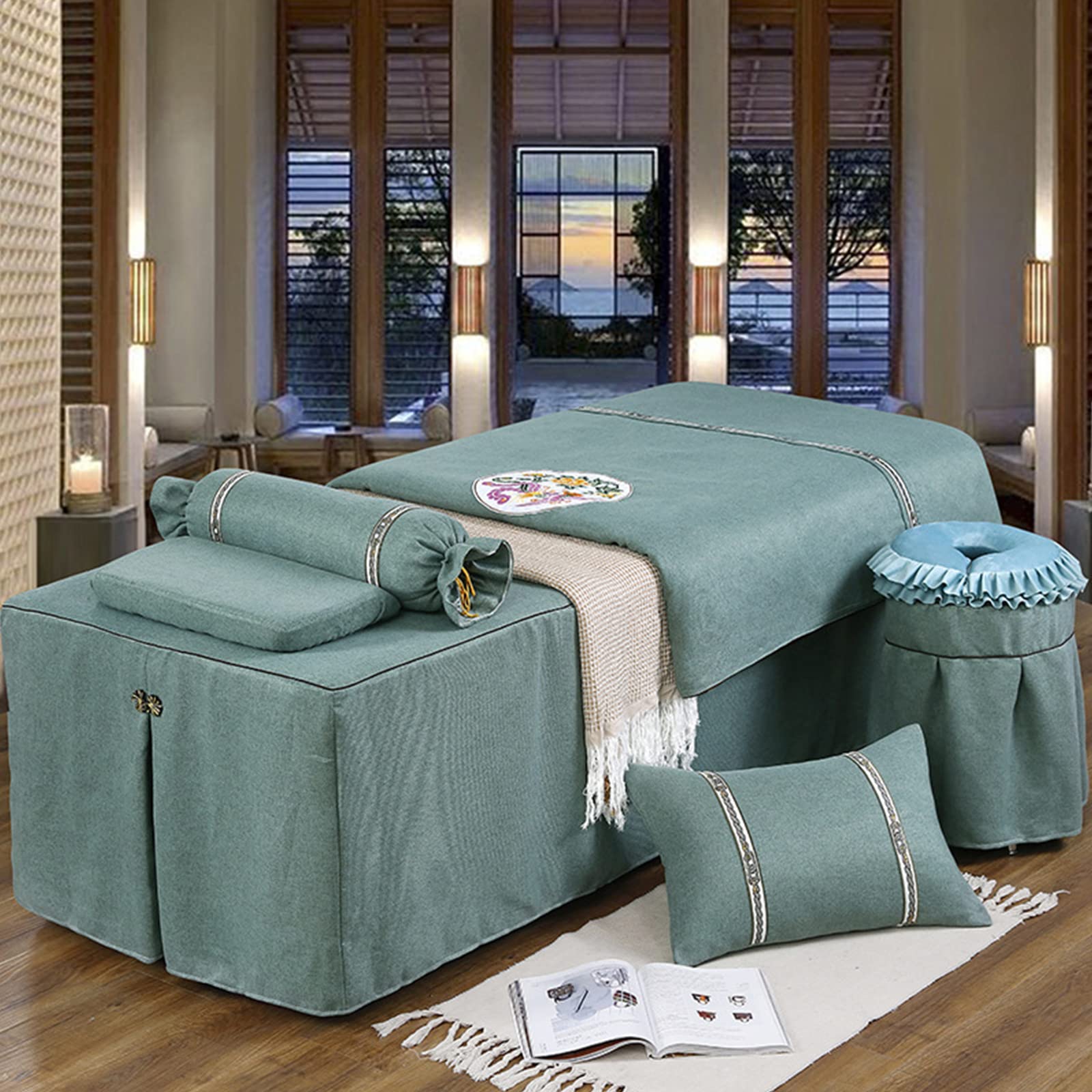 Couvre-lits de ... de massage couleur unie pour créer une ambiance bien-être unique