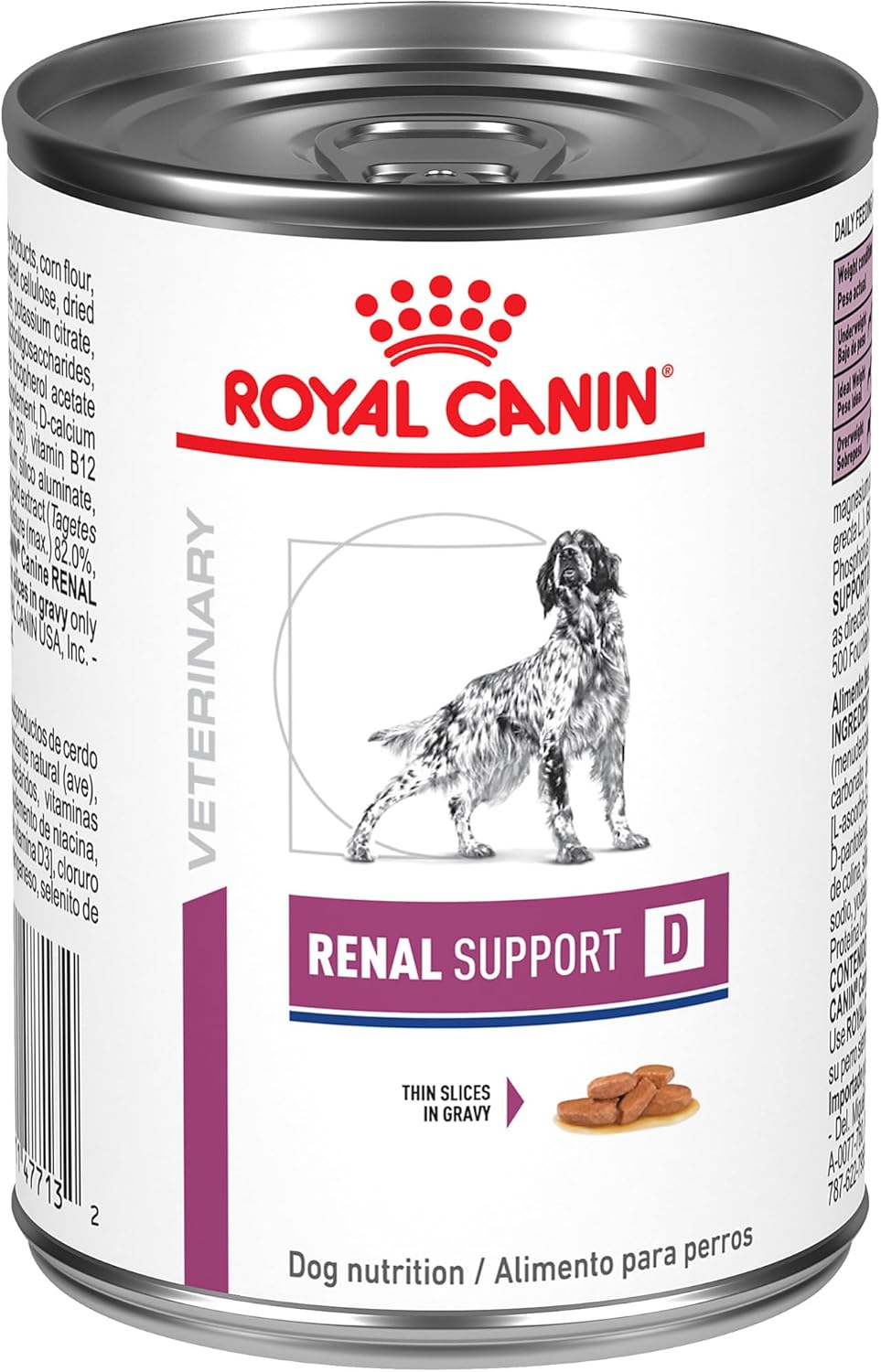 Royal Canin Veterinary Diet Canine Renal Support D Adult Thin Slices in Gravy Dog Food, 13 oz (Pack of 24)