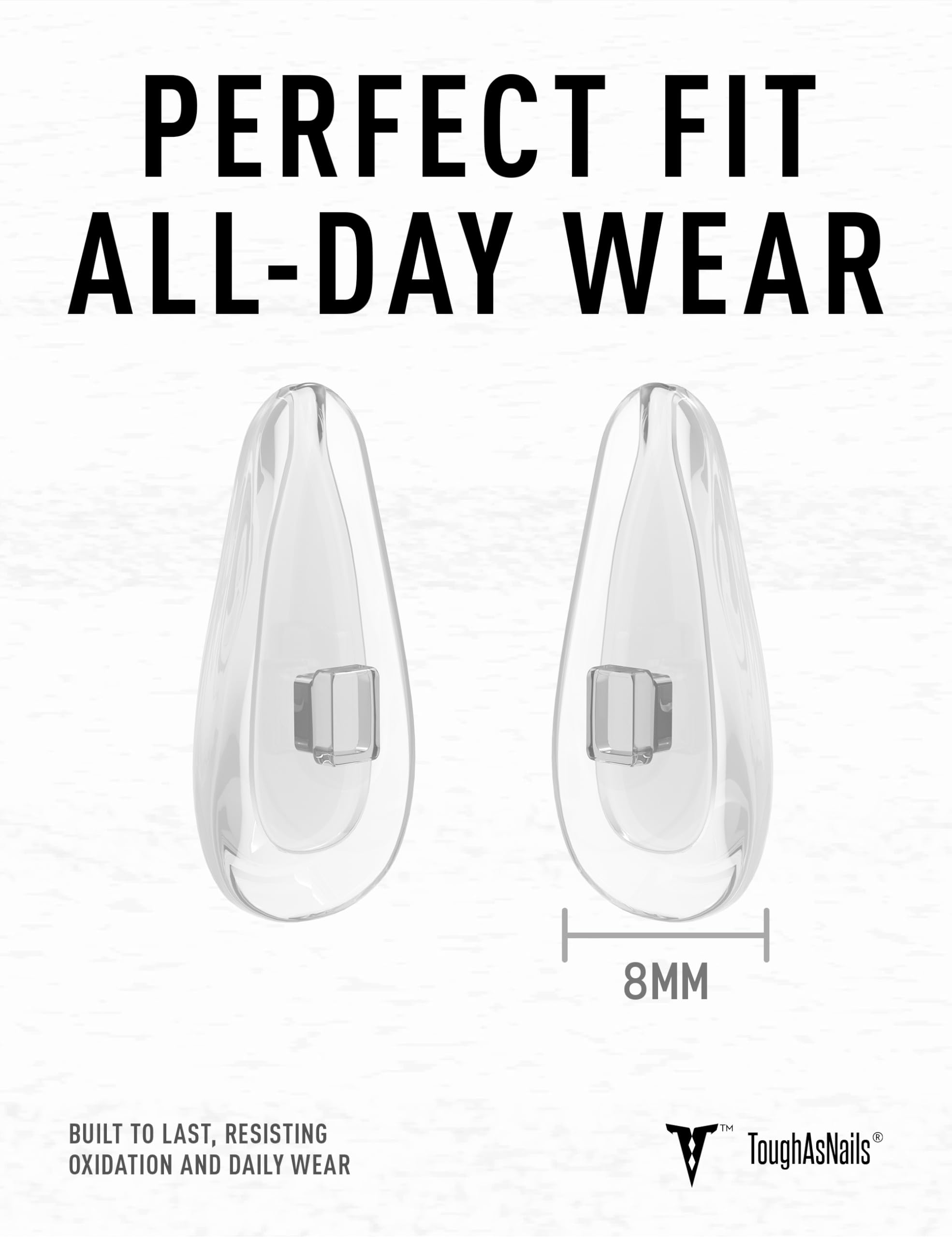 ToughAsNails Kit di 2 paia di gommini di ricambio per auricolari e naselli per occhiali Oakley Barrelhouse OX3173/Barrelhouse 0,5 OX3174, nero e nero