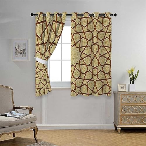 Miniatura 3 de Cortinas para cocina - Cortinas de pared antiguas, cortina de despensa de 72 pulgadas de ancho por 72 pulgadas de largo, 2 paneles