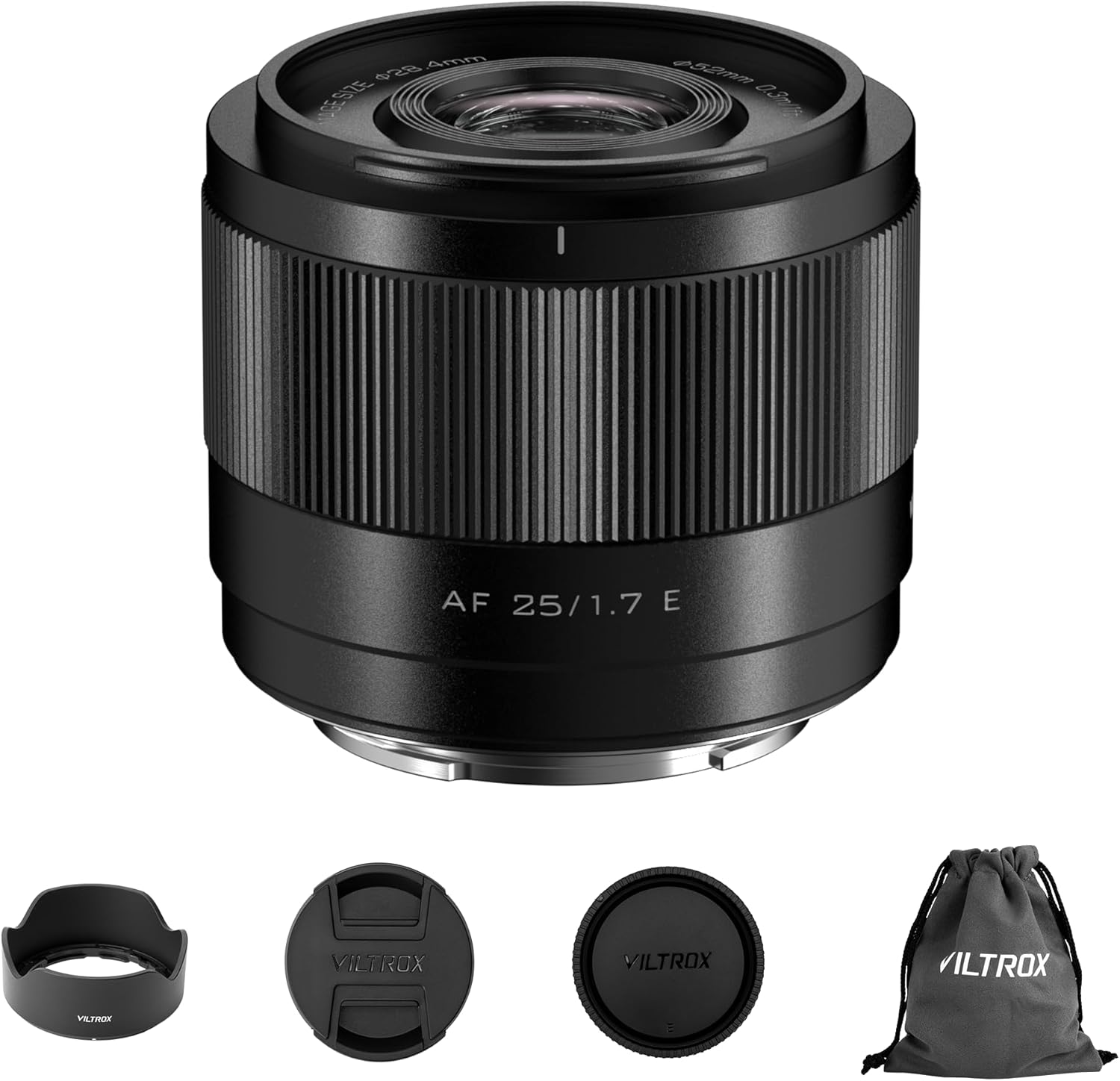 VILTROX AF 25mm F1.7 E Lens for Sony E Mount APS-C Cameras, STM Autofocus Wide-Angle Prime Lens with Large Aperture for ZV-E10 A6400 A6600 FX30 A6100 A7C A7CII A7CR, Lightweight and Compact