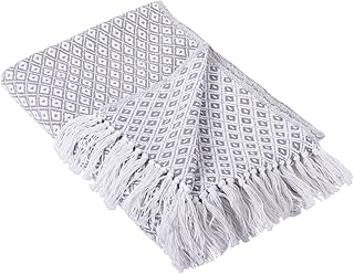 DII Global Mini Diamond Woven Throw, 50x60, Gray