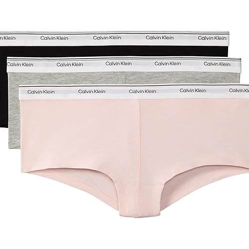 Calvin Klein Women's Balance Cotton Stretch Boyshort Panties, 3 Pack