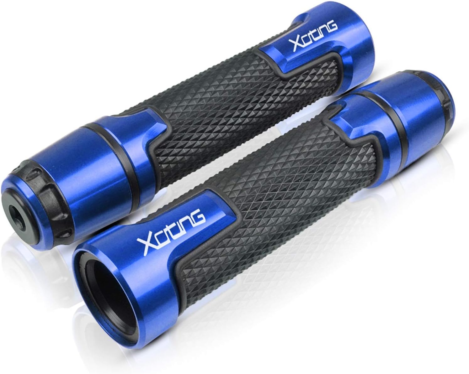 バイク用グリップバー エンド オートバイのノブ滑り止めスクーターハンドルエンドグリップバーハンドハンドルバーkymcoxciting i S400i 500i オートバイ用 青い 公式ストア ハンドグリ 色