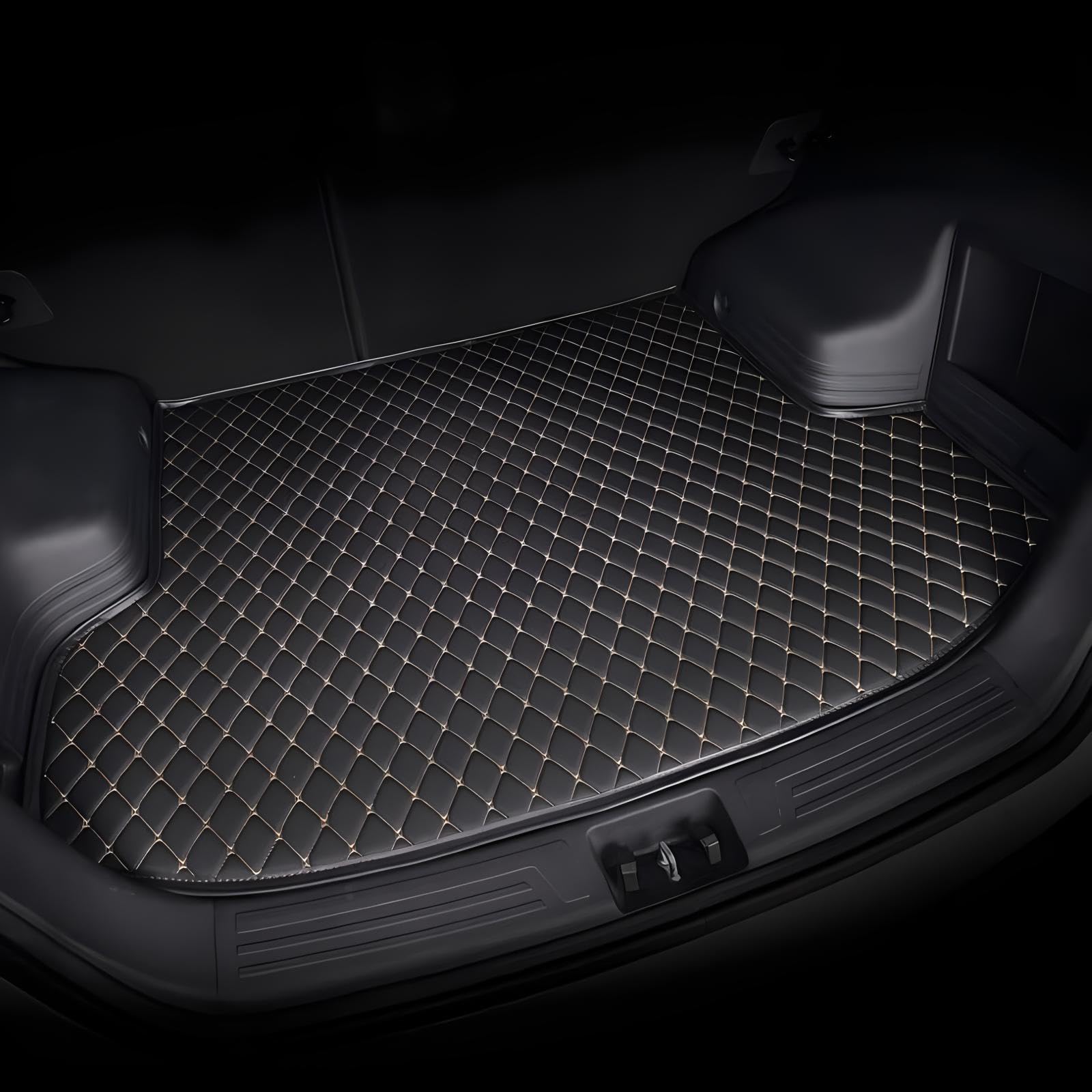 Tapis de coffre Smart Fortwo II en cuir premium noir et rouge étanche