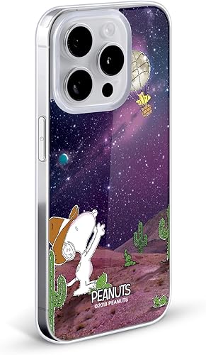 Miniatura 2 de Head Case Designs Officially Licensed Peanuts Nebula Balloon Woodstock Snoopy Space Cowboy Soft Gel Case Compatible with Apple iPhone 15 Pro
