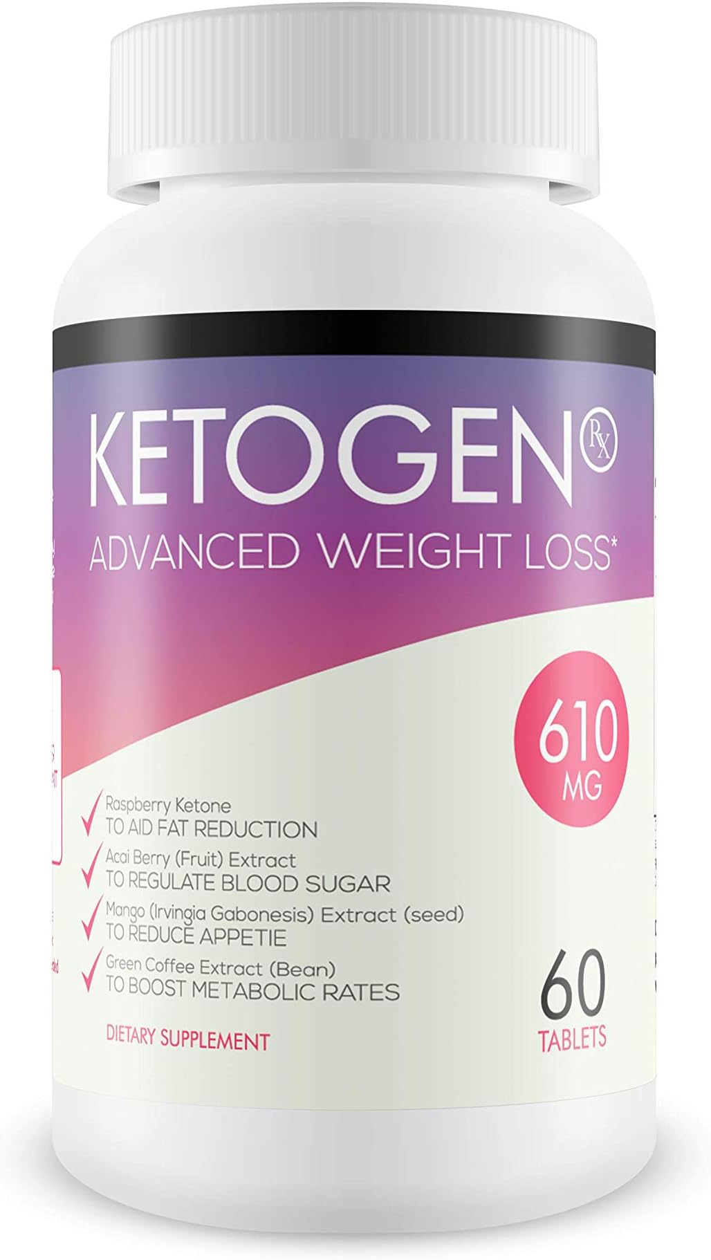 Ketogen RX - Advanced Weight Loss - Burn Fat Not Carbs - Keto Diet Supplement for Natural Weight Loss - 30 Day Supply