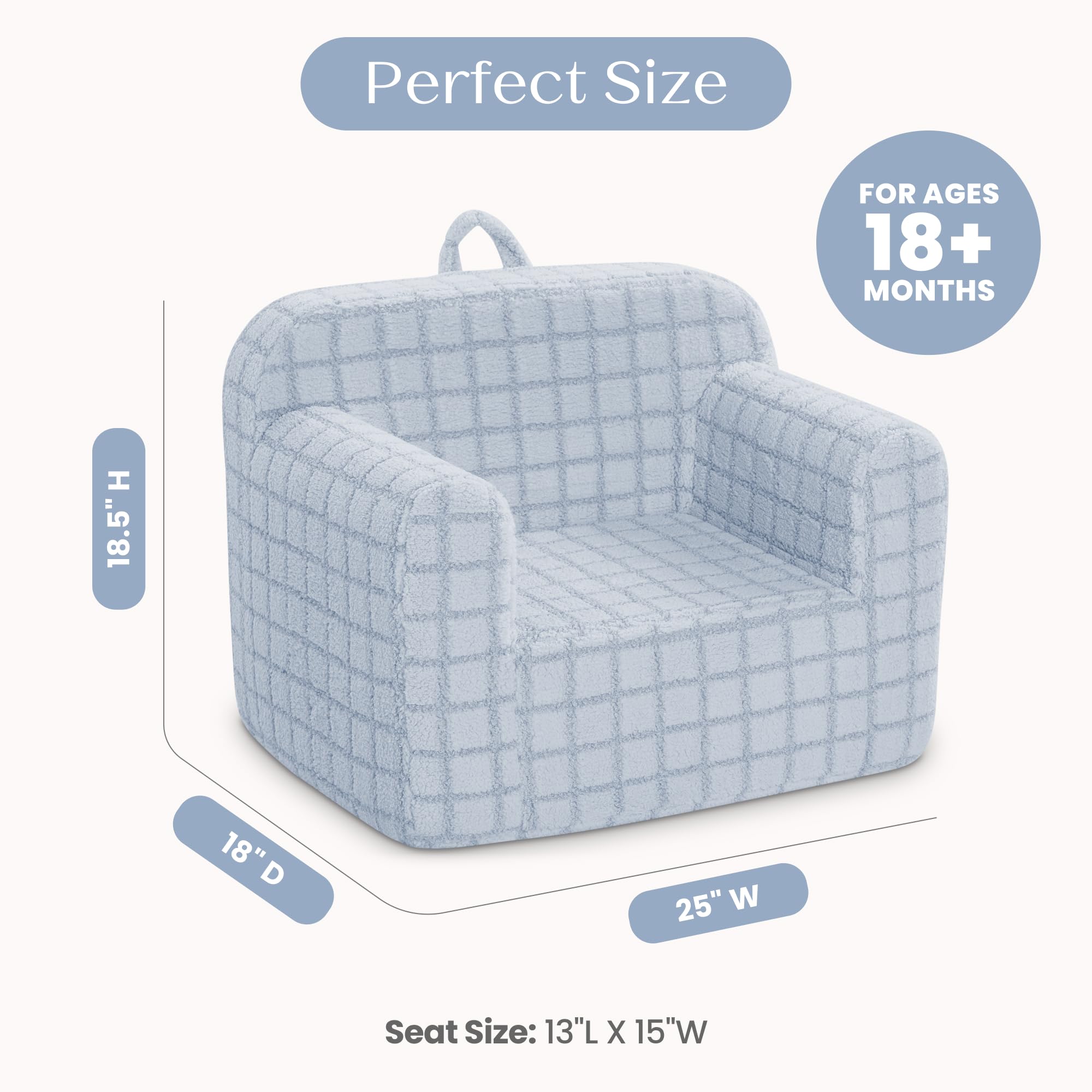 Delta Children Cozee Kids Chair - Blue -2 Delta Children Cozee Kids Chair - Blue -2