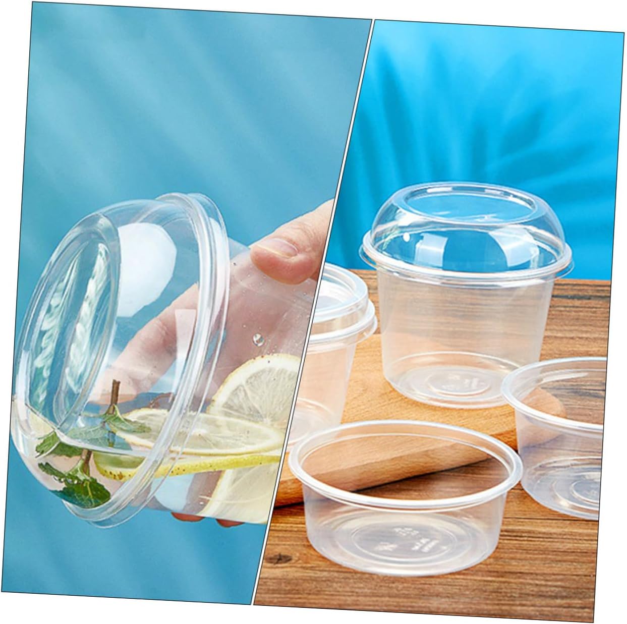 Baluue 360ml Dessert Packaging Box with Lid, Small Food Storage Container for Pastry, Salad, and Fruit, Single Cupcake Carrier for Takeout and Party Use